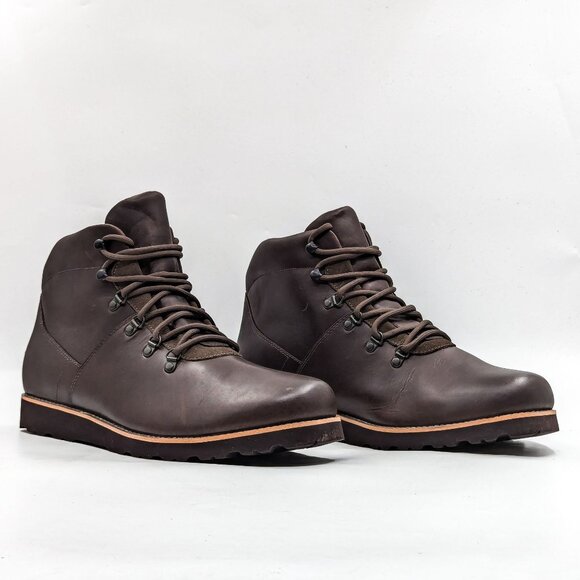 UGG Men Hafstein Port Waterproof Brown Leather  Lace-up Boots sz 13 - Picture 1 of 11
